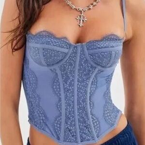Urban Outfitters Out from Under Modern Love Corset in Blue: size M